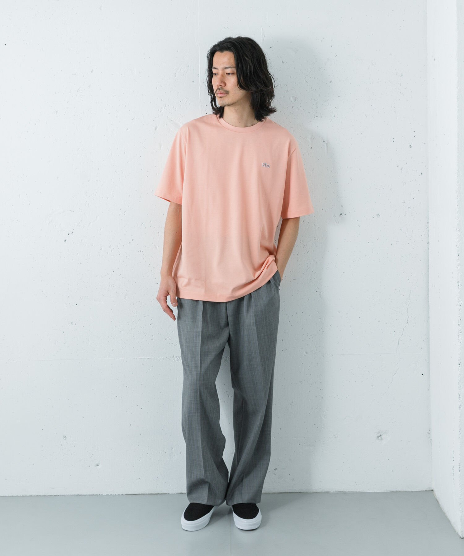 URBAN RESEARCH「LACOSTE　アウトラインクロッククルーネックTシャツ」|Tシャツ・カットソー|