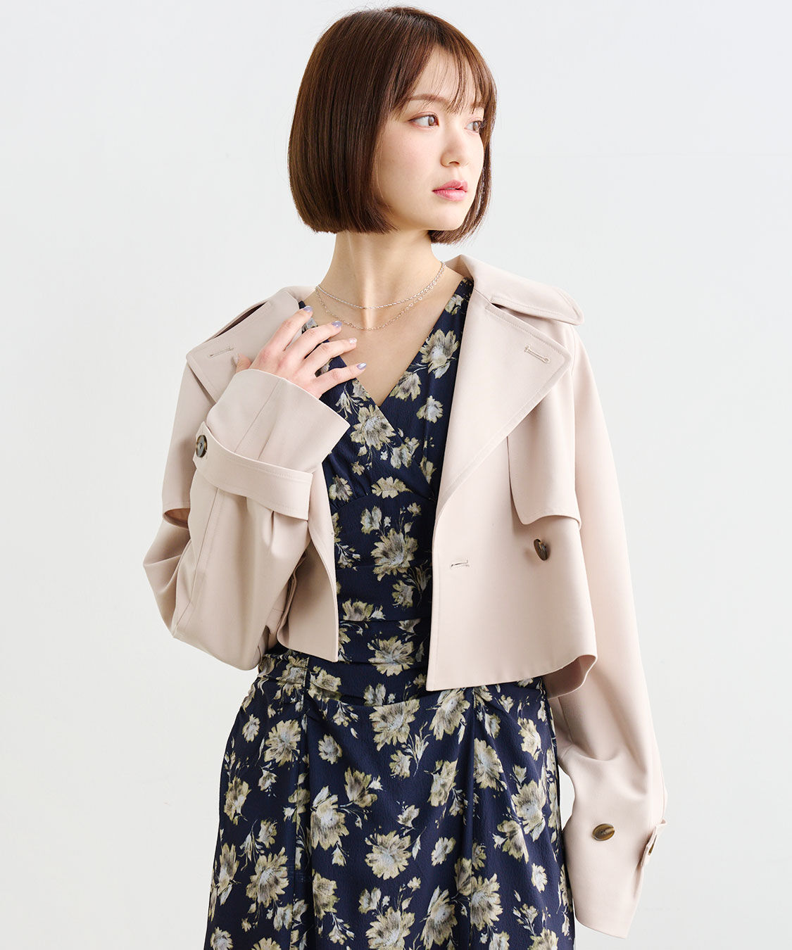 COCO DEAL「フラワープリントVネックワンピース」|ワンピース|
