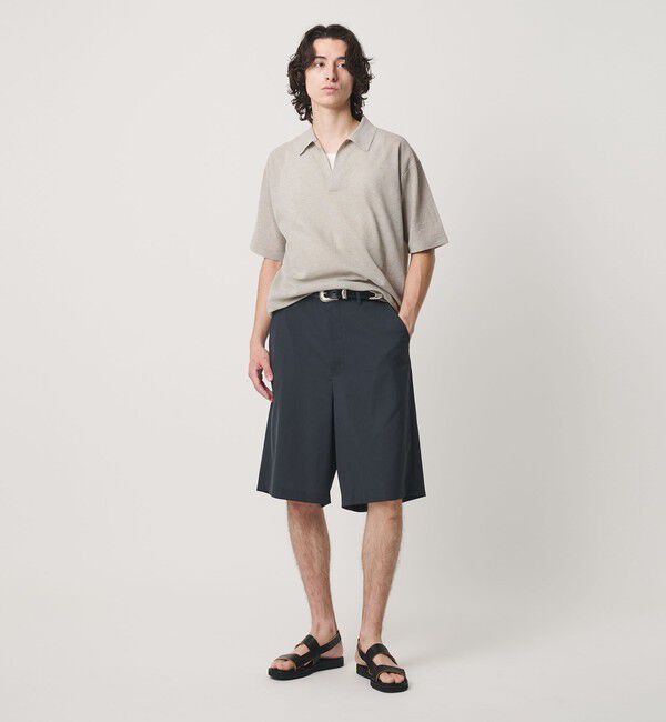 BEAUTY&YOUTH UNITED ARROWS「KNITEE リネンブレンド メリノ スキッパー ニット Tシャツ ウォッシャブル」|ニット・セーター|