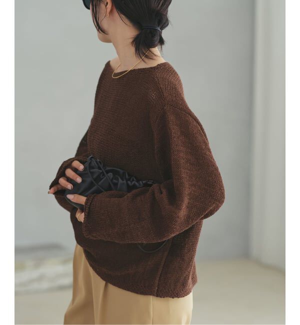 Plage「《追加》linen mix loose プルオーバー」|ニット・セーター|