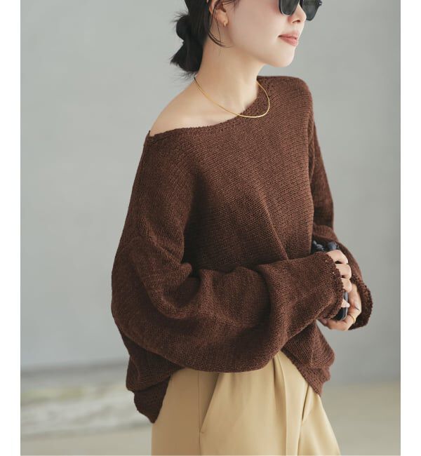 Plage「《追加》linen mix loose プルオーバー」|ニット・セーター|