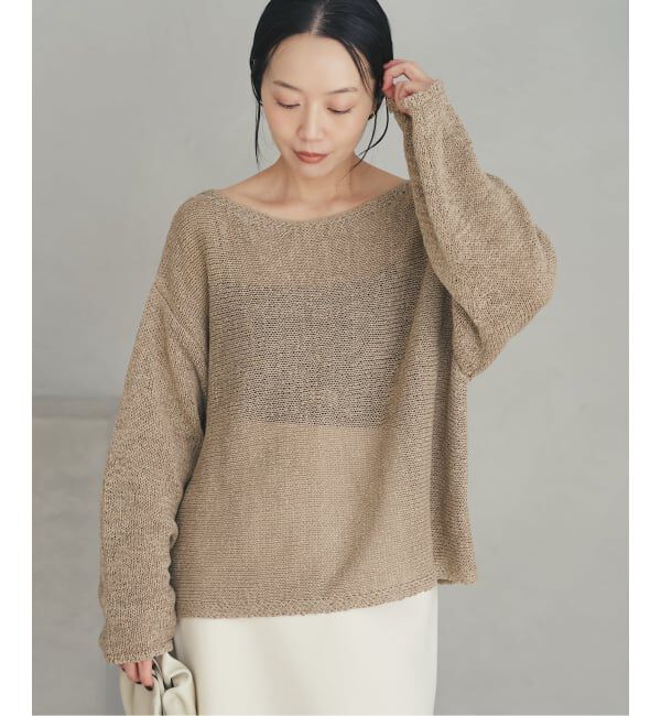 Plage「《追加》linen mix loose プルオーバー」|ニット・セーター|