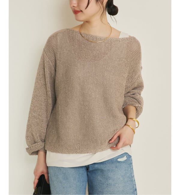 Plage「《追加》linen mix loose プルオーバー」|ニット・セーター|