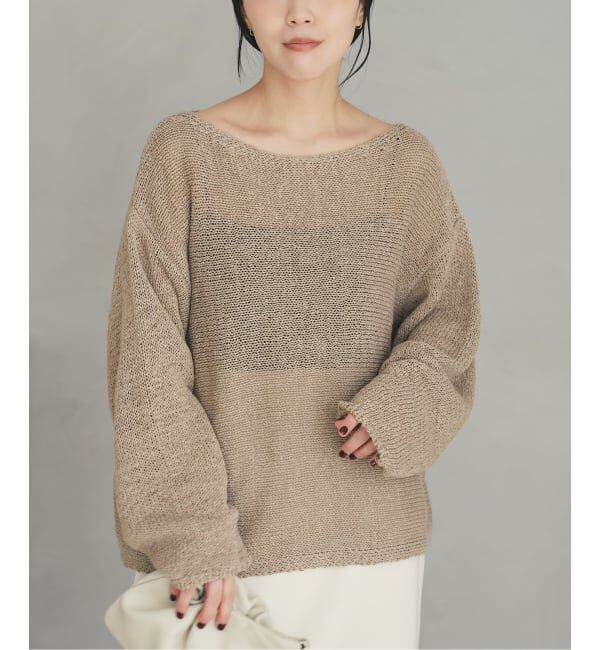 Plage「《追加》linen mix loose プルオーバー」|ニット・セーター|ベージュ A