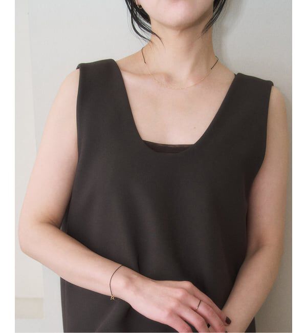Plage「MY_tulle trim タンク」|タンクトップ|ブラウン