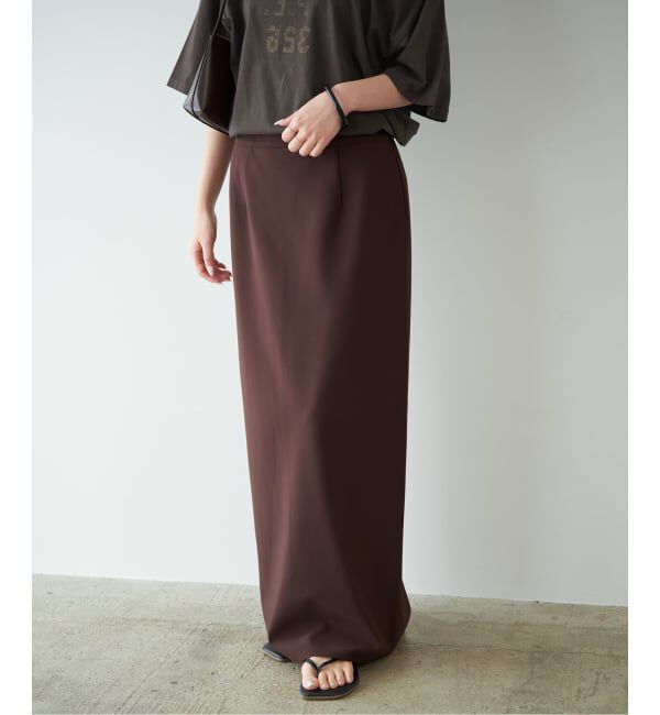 Plage「《追加》R&rsquo;IAM ダイバータイトスカート 2」|スカート|ブラウン