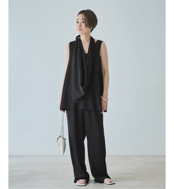 Plage「《予約》dull satin scarf set タンク」|タンクトップ|