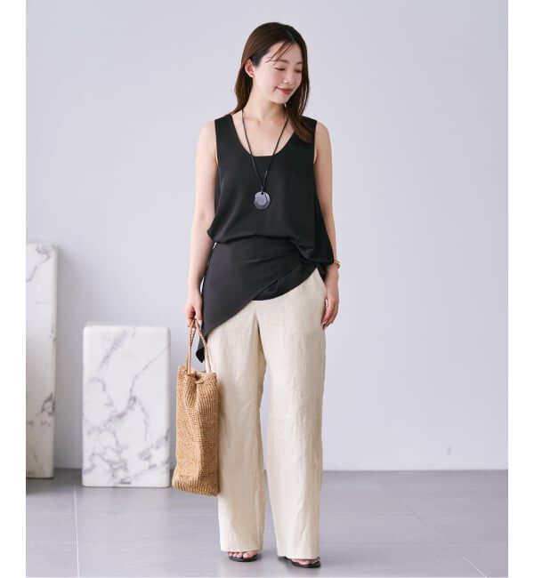 Plage「《予約》dull satin scarf set タンク」|タンクトップ|