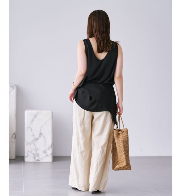 Plage「《予約》dull satin scarf set タンク」|タンクトップ|