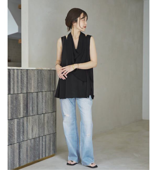 Plage「《予約》dull satin scarf set タンク」|タンクトップ|