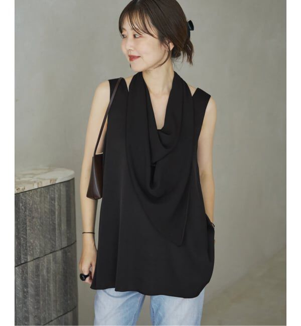 Plage「《予約》dull satin scarf set タンク」|タンクトップ|