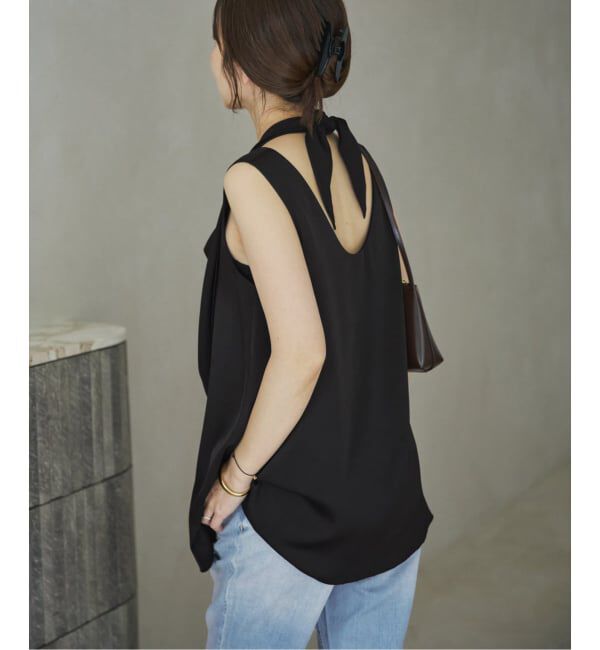 Plage「《予約》dull satin scarf set タンク」|タンクトップ|