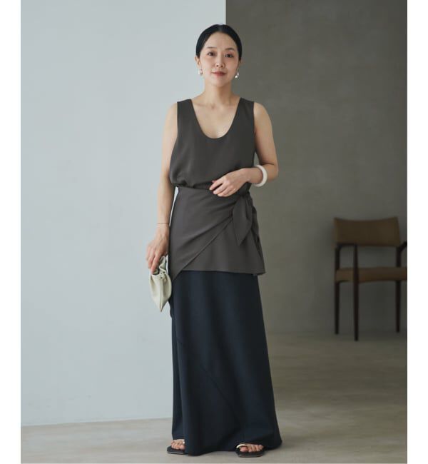Plage「《予約》dull satin scarf set タンク」|タンクトップ|