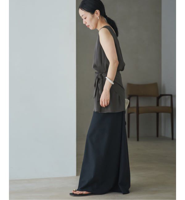 Plage「《予約》dull satin scarf set タンク」|タンクトップ|