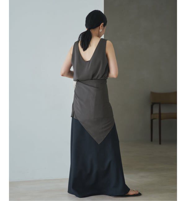Plage「《予約》dull satin scarf set タンク」|タンクトップ|