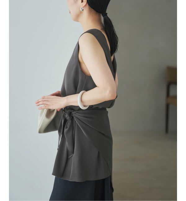 Plage「《予約》dull satin scarf set タンク」|タンクトップ|