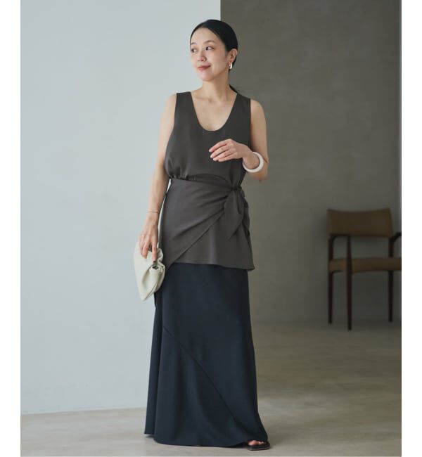 Plage「《予約》dull satin scarf set タンク」|タンクトップ|