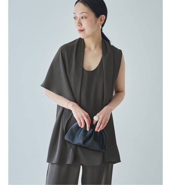 Plage「《予約》dull satin scarf set タンク」|タンクトップ|グレー