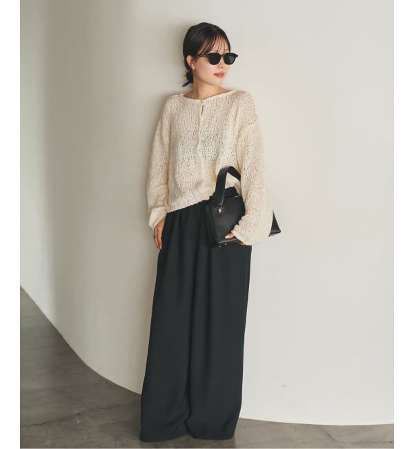 Plage「《一部店舗・WEB限定追加予約》Fringe yarn カーディガン 3」|カーディガン|
