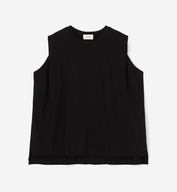  「ADAWAS |〈別注〉コットンジャージー フレアタンクトップ WOMEN」|Tシャツ・カットソー|BLACK
