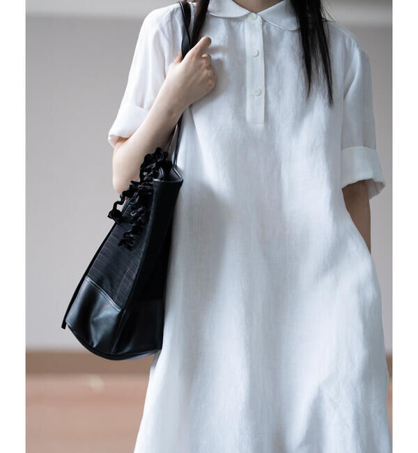  「eunoia｜ラウンドカラーシャツワンピース WOMEN」|ワンピース|WHITE