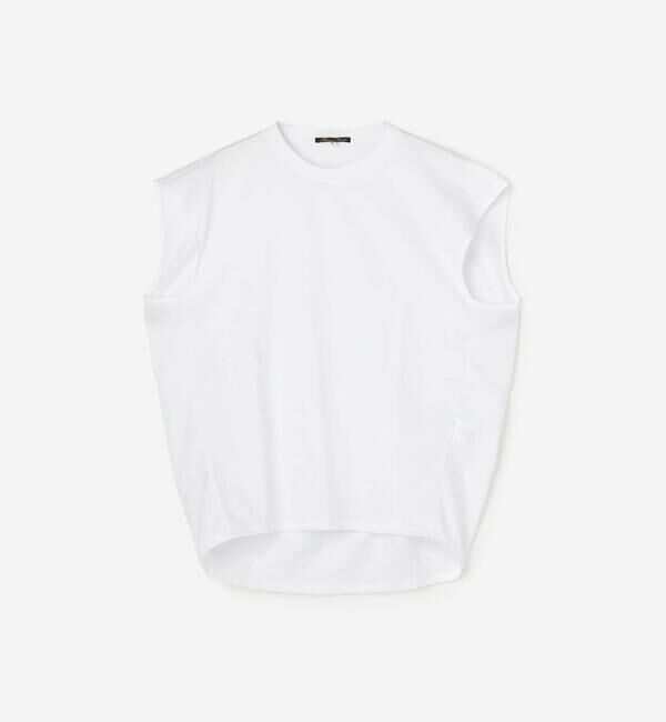  「HAVERSACK | 〈別注〉コクーンノースリーブTシャツ WOMEN」|Tシャツ・カットソー|WHITE