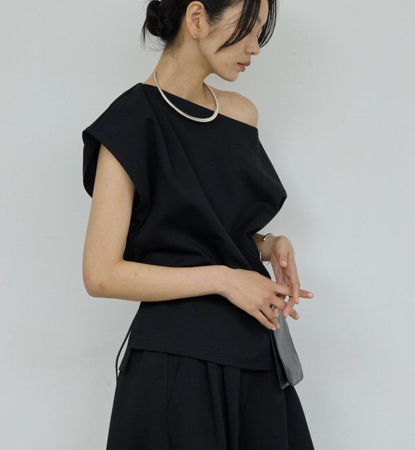 「【こなれ見えを叶える】【セットアップ対応】ジャージーボートカットソー」|Tシャツ・カットソー|ブラック