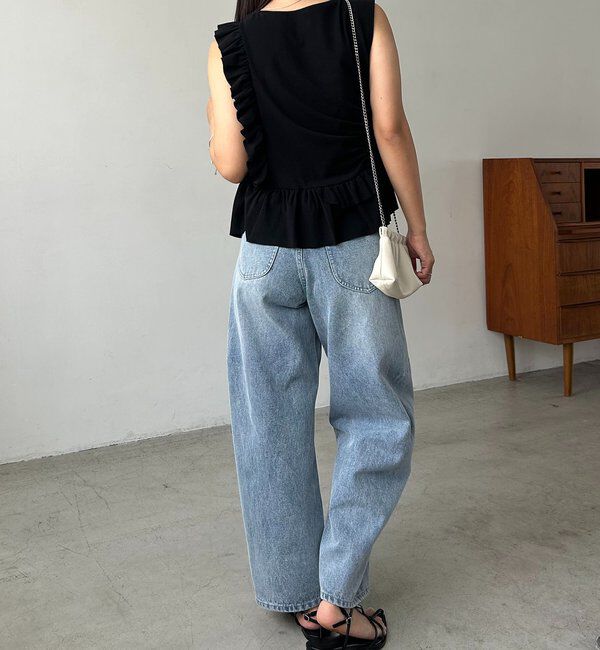  「ハイウエストカーブラインデニム」|デニム|