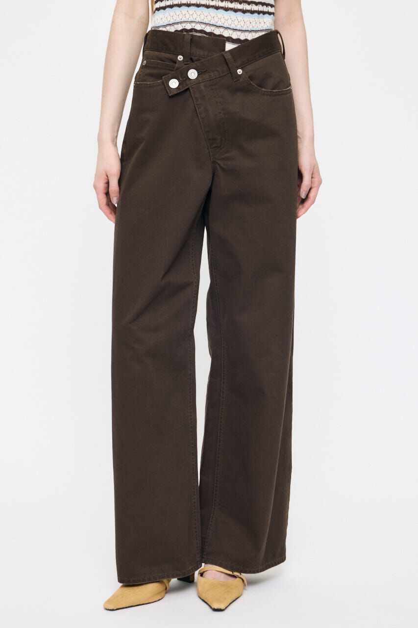 MOUSSY「CROSS CHINO WIDE STRAIGHT」|デニム|BRN