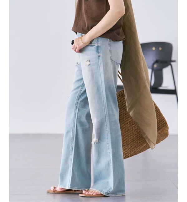 Plage「《予約》Healthy denim / ヘルシーデニム 別注 FLARE CRUSHED デニムパンツ」|デニム|