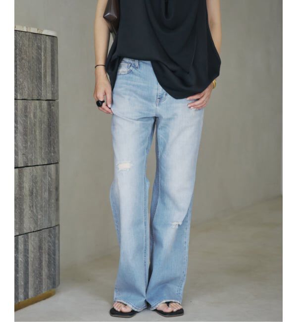 Plage「《予約》Healthy denim / ヘルシーデニム 別注 FLARE CRUSHED デニムパンツ」|デニム|