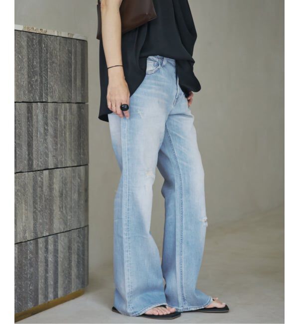 Plage「《予約》Healthy denim / ヘルシーデニム 別注 FLARE CRUSHED デニムパンツ」|デニム|