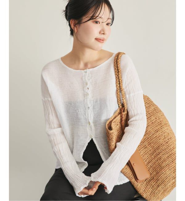 Plage「《追加予約》LES ATELIERS FRANCAIS DE CONFECTION 別注 OPEN BTN 2WAY ブラウス 3」|シャツ・ブラウス|