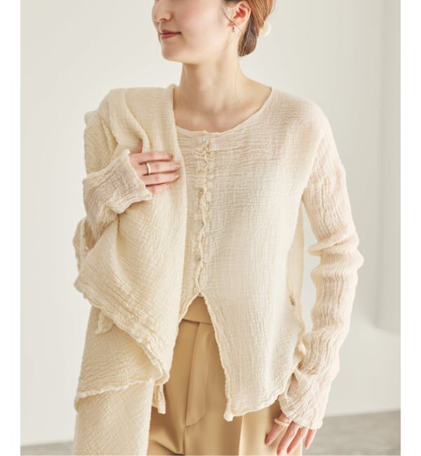 Plage「《追加予約》LES ATELIERS FRANCAIS DE CONFECTION 別注 OPEN BTN 2WAY ブラウス 3」|シャツ・ブラウス|