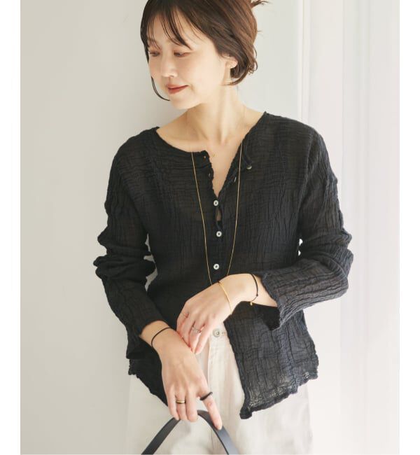 Plage「《追加予約》LES ATELIERS FRANCAIS DE CONFECTION 別注 OPEN BTN 2WAY ブラウス 3」|シャツ・ブラウス|