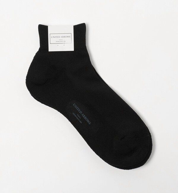 UNITED ARROWS「ミニパイル ショート ソックス」|ソックス|BLACK