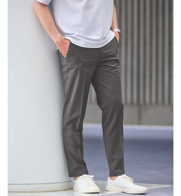 UNITED ARROWS green label relaxing「【WEB限定】JUST fit トロピカル イージー スラックス -2WAYストレッチ-」|スラックス|DK.GRAY