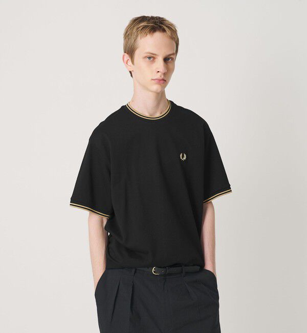 BEAUTY&YOUTH UNITED ARROWS「【別注】＜FRED PERRY＞ツインティップ クルーネック Tシャツ」|Tシャツ・カットソー|BLACK