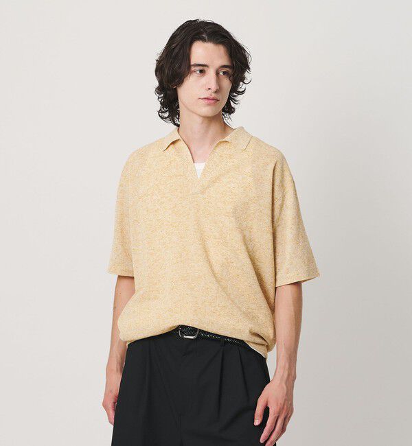 BEAUTY&YOUTH UNITED ARROWS「KNITEE リネンブレンド メリノ スキッパー ニット Tシャツ ウォッシャブル」|ニット・セーター|