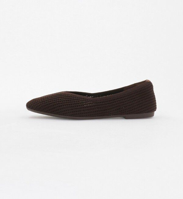 UNITED ARROWS green label relaxing「ウェルネスシアー スクエア V フラットシューズ / ニットシューズ」|ローファー|