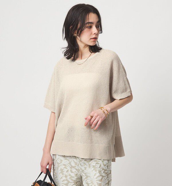 UNITED ARROWS green label relaxing「ペーパー ヤーン プルオーバー」|ニット・セーター|NATURAL