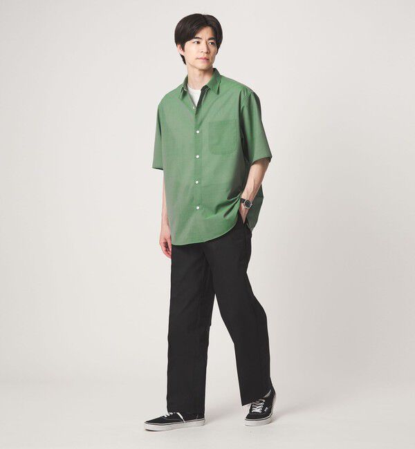 UNITED ARROWS green label relaxing「ウォッシャブル TW サイロ ジャストルーズ レギュラーカラー 半袖 シャツ -通気性・接触冷感-」|シャツ・ブラウス|