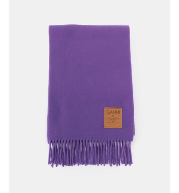 PULP「GANNI / ガニー Double Face Wool Knit Scarf」|バンダナ・スカーフ|その他カラー K