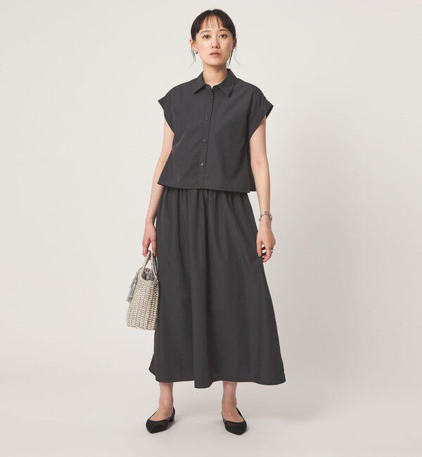 UNITED ARROWS green label relaxing「フレンチスリーブ ワンピース」|ワンピース|DK.GRAY