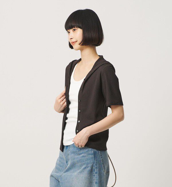 BEAUTY&YOUTH UNITED ARROWS「ボーダー＆ソリッド フード カーディガン」|カーディガン|DK.BROWN