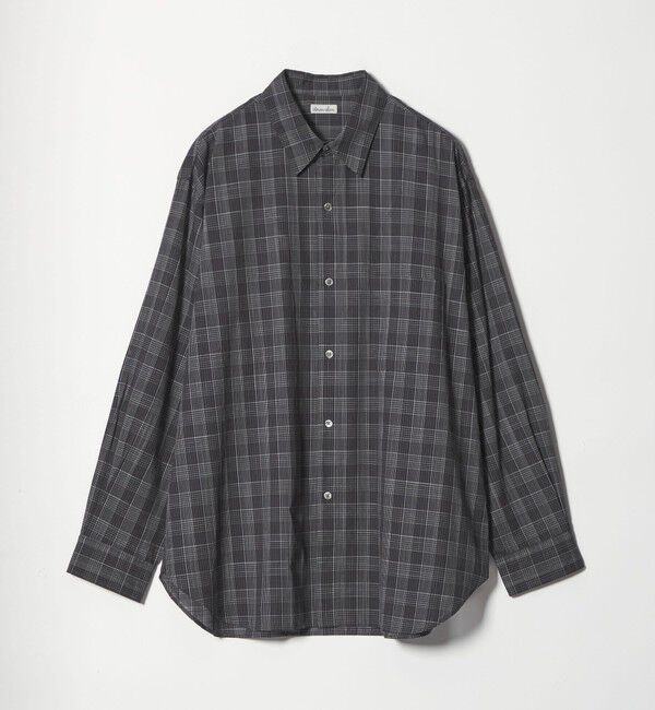 STEVEN ALAN「＜Steven Alan＞ スラブ チェック レギュラーカラー シャツ LOOSE」|シャツ・ブラウス|DK.GRAY