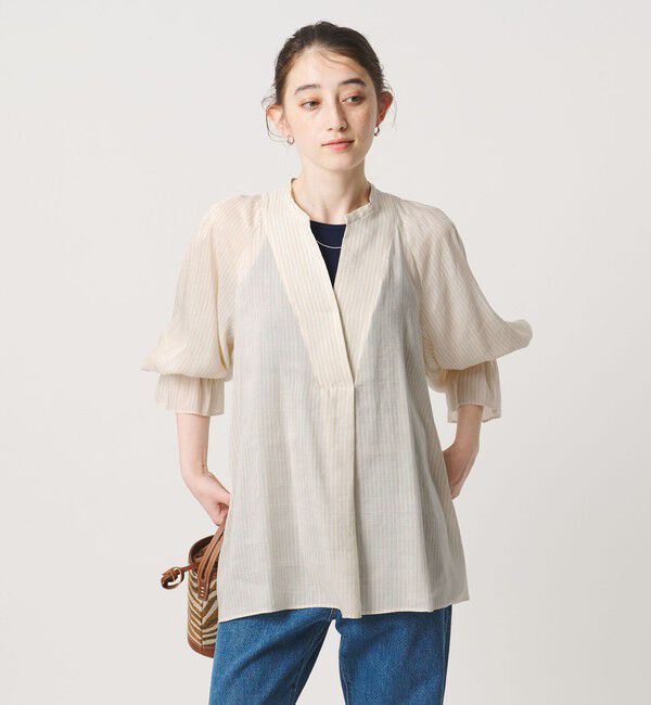 UNITED ARROWS「ラミー スキッパー Vネック ブラウス ‐ウォッシャブル‐」|シャツ・ブラウス|その他2