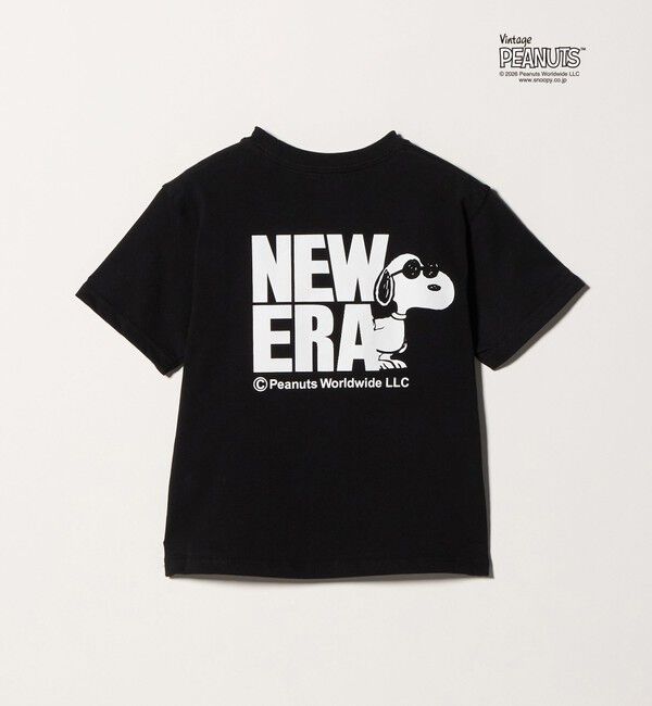 UNITED ARROWS green label relaxing「【WEB限定】＜NEW ERA＞Youth 半袖 コットン Tシャツ Vintage PEANUTS / キッズ 130cm-160cm」|Tシャツ・カットソー|BLACK