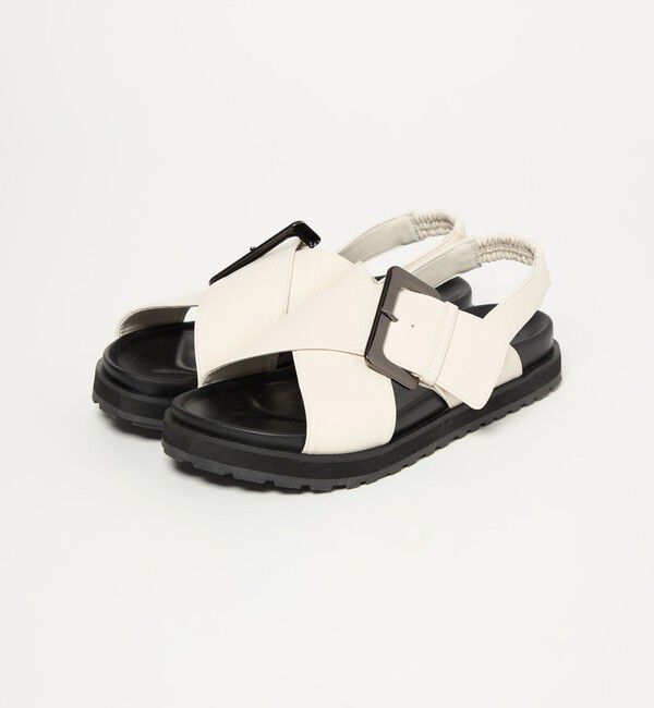 BEAUTY&YOUTH UNITED ARROWS「ビッグバックル クロスストラップ サンダル」|サンダル|
