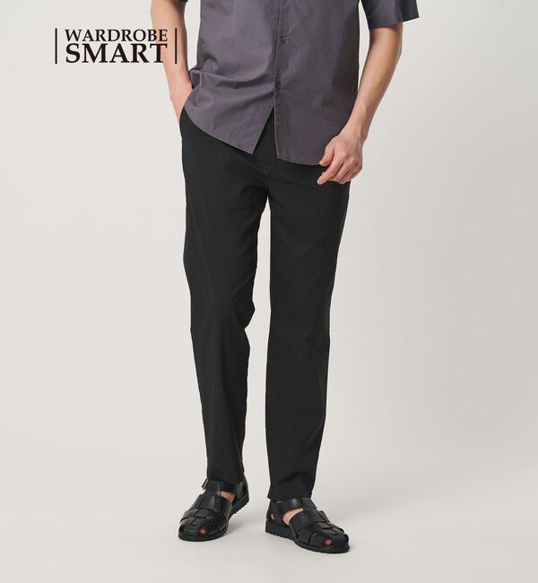 BEAUTY&YOUTH UNITED ARROWS「【WEB限定 WARDROBE SMART】クール ストレッチ イージーパンツ 【接触冷感・吸水速乾】」|チノ|BLACK